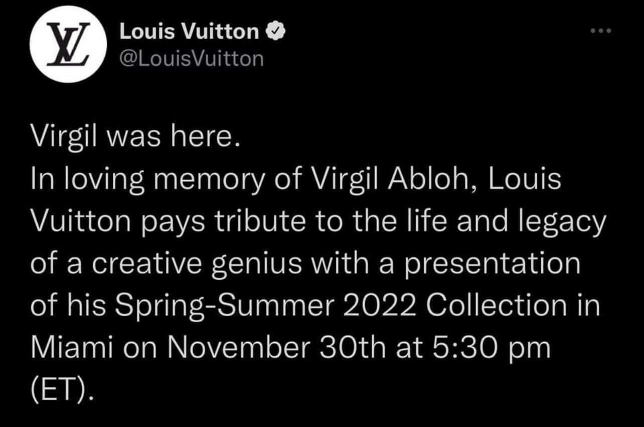 Virgil Was Here : in memory of Virgil Abloh, Louis Vuitton present his