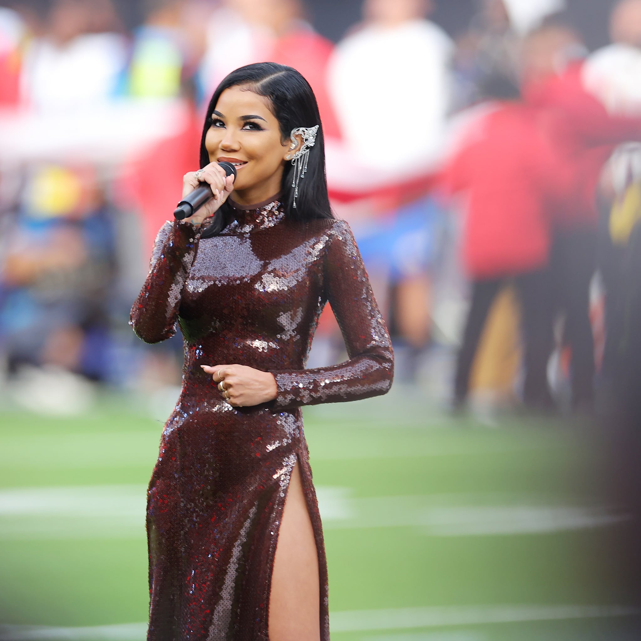 NFL on X: .@JheneAiko performs America the Beautiful! #SBLVI   / X