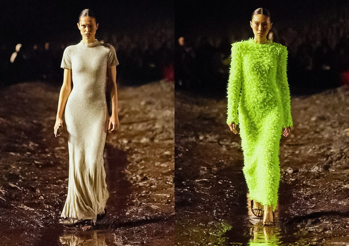 Balenciaga turns high art on its head by covering catwalk in mud